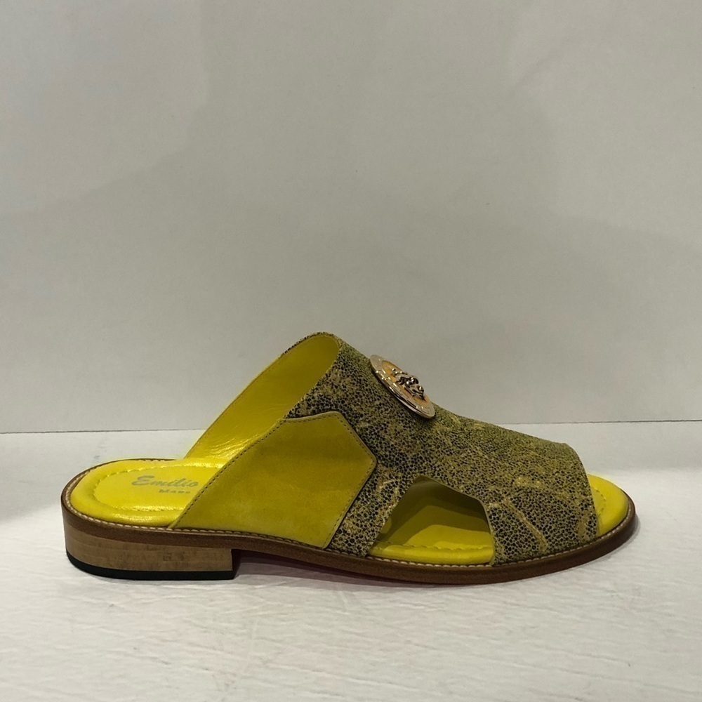 Emilio Franco sandal shoes yellow stingray/suede - Picture 2 of 5